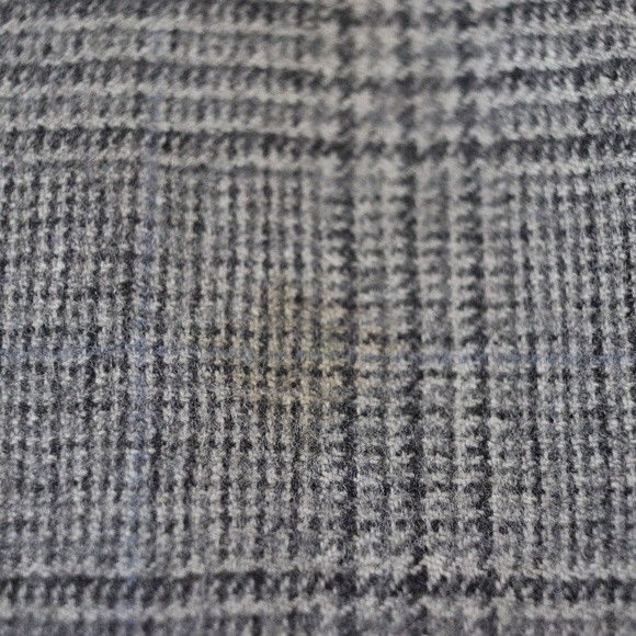 Vintage Handmade Gray Wool Plaid A-Line Midi Skirt Classic 70s Style M - Picture 8 of 12